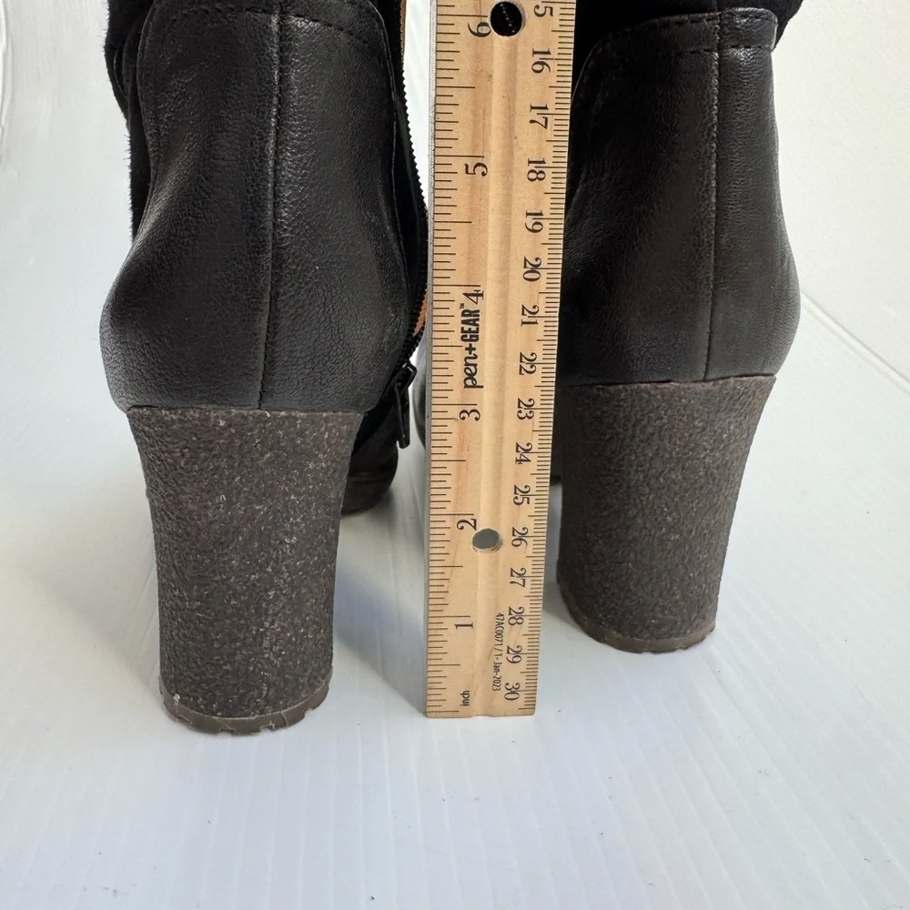 Naya suede leather Black Over the Knee Boots size 7